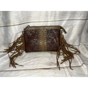 Western Bohemian Sue Crossbody Bag Embossed Phone Bag‎ Women Shoulder Bag